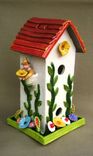 Bird Condo Flower Garden Ceramic House 1 small