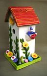 Bird Condo Flower Garden Ceramic House 4 small