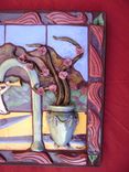 Marching Angel With Trumpet Ceramic Relief 2 small
