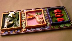 Mosaic Trio Of The Southwest Wall Hanging, Ready To Ship. 2 small