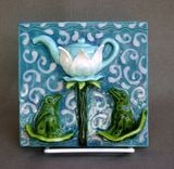 Froggy Flower Tea 3-D Tile 1 small