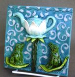 Froggy Flower Tea 3-D Tile 2 small