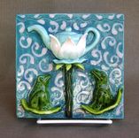 Froggy Flower Tea 3-D Tile 3 small