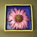 Pink Daisy Delight Ceramic Shadow Box Wall Decor 2 small