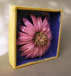 Pink Daisy Delight Ceramic Shadow Box Wall Decor 3 small