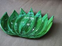Large Agave Plate, Ceramic Spoon Rest. 5 small