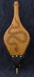 Chip Carved Fireplace Bellows -- Snakes 1 small