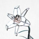 White Madonna Lily In Stained Glass - Industrial Flower- Sculpture-Centerpiece 2 small