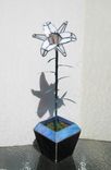 White Madonna Lily In Stained Glass - Industrial Flower- Sculpture-Centerpiece 1 small