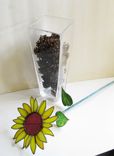 Sunflower In Stained Glass- Industrial Flower- Sculpture 3 small