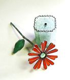 Gerbera Daisy In Bright Orange - Stained Glass 4 small