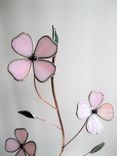 Dogwood In Palest Pink Stained Glass-Industrial Flower Sculpture 1 small