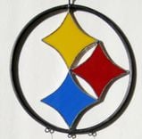 Steelers Stained Glass Sun Catcher/ Wind Chimes 1 small