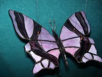 Flying Butterfly Mobile In Stained Glass 1 small