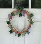 Wreath In Stained Glass And Copper- Grape Vine 1 small