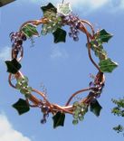 Wreath In Stained Glass And Copper- Grape Vine 2 small