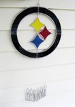 Steelers Custom Stained Glass Sun Catcher- With 6 Super Bowl Trophies +1 To Add This Year- 2 small