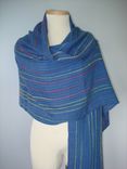 Hand Woven Shawl - Sky Blue 1 small