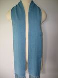 Hand Woven Azure Blue Silk/Bamboo Scarf 2 small