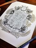 Elaborate Hand Drawn Monograms And Family Crests 1 small