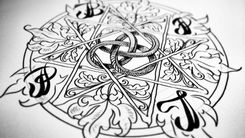 5x8" Custom Art Monograms 4 small