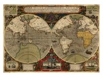 1595 Hondius Map Of The World 1 small