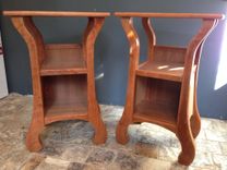 Tall And Shapely Twins; Cherry Bedside Tables 2 small