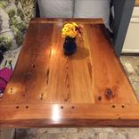 Old Growth Yellow Pine Farm Table With Beeswax Finish 1 small