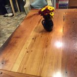 Old Growth Yellow Pine Farm Table With Beeswax Finish 3 small