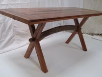 Cherry Trestle Dining Table 4 small