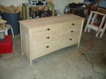 Dresser, 6 Drawers - Pine 2 small