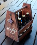Personalized Wooden Beer Caddy, Beer Tote, Beer Carrier 3 small