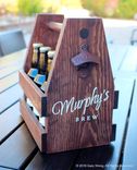 Personalized Wooden Beer Caddy, Beer Tote, Beer Carrier 1 small