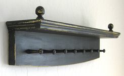 Necklace Rack - Rich, Beautifully Aged Jet Black Necklace Organizer, Necklace Hanger, Display Rack 4 small