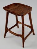 Figured Walnut Bar Stool 1 small