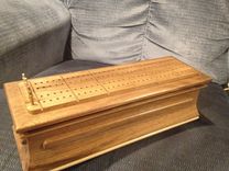 Walnut Casket Cribbage Board 5 small