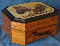 Jewelry/Keepsake Box With Butterfly Marquetry Inlay 3 small