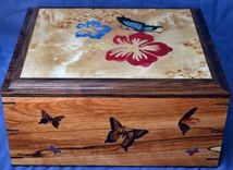 Butterfly And Hibiscus Jewelry Box 2 small