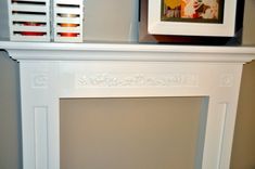 Carved Painted Fireplace Mantel 3 small