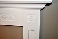 Carved Painted Fireplace Mantel 4 small
