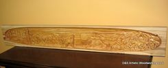 Carved Fireplace Mantel Insert With Wolf 2 small