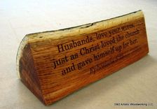 Wood Carving With Scripture Verse To Be Displayed 1 small