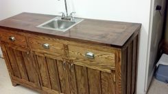 Custom Cabinets To Fit An Odd Space. 2 small