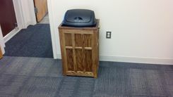 Mission Style Flat Panel Trash Cans 2 small