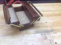 Walnut Tool Box, Art Hobby Box. 2 small