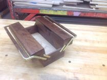 Walnut Tool Box, Art Hobby Box. 3 small