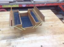 Oak Tool Box, Art Hobby Box 2 small
