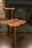 Hand-Carved Walnut Side Chair 6 small