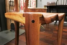 Hand-Carved Walnut Side Chair 4 small