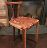 Hand-Carved Walnut Side Chair 1 small